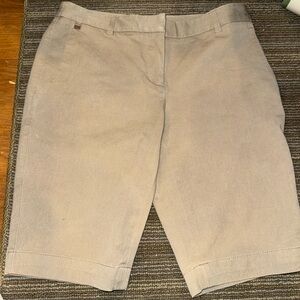 White House Black Market Light Beige Bermuda Shorts